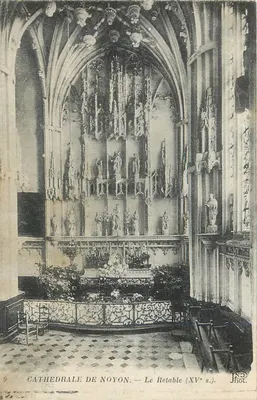 Catedral de Noyon — O Retábulo (século XV) — J. Phot.