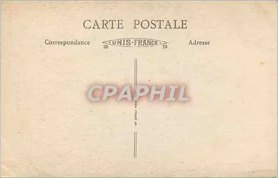 Tarjeta postal antigua Castillo histórico de Vez Oise Iglesia y Torre — Reverso