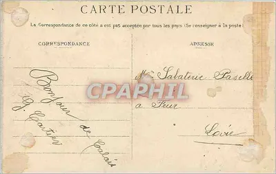 Calais — Pomnik Ratowników: Gavet i Mareschal, dzieło rzeźbiarza Ed. Lormier 1899. — Rewers