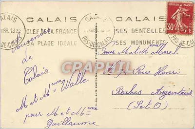 Calais — O Palácio de Justiça — editor Picon, n°1 — Verso
