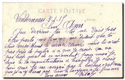 Lit-clos à étage — A escada curta — Coleção E. Hémonne, n° 4722 — Verso