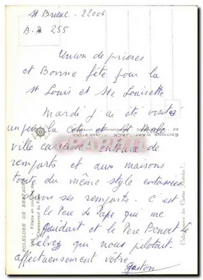 Menina com traje da Bretanha — Éditions Jean Jack — n° 255 — Verso