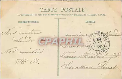 NANTES - El brazo del Loira, en la Isla Gloriette, visto desde el Puente transbordador — Coll. T. H. - N° 59 — Reverso