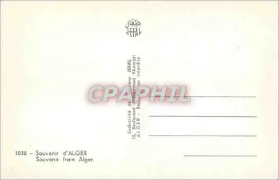 Obrazy ALGER — Wydawca JEFAL, nr 1036 — Rewers