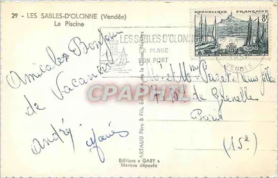 Les Sables-d'Olonne — Pływańce — Wydawnictwo Gaby — Rewers