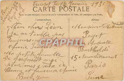 Almoço na trincheira — Guerra 1914 — Ed. Pays de France, n°45 — Verso