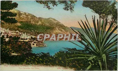 Monte Carlo — Vista entre os árvores — J. Gilletta, Nice, n°712