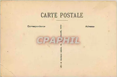 Bilhete postal antigo ALGER — A Catedral e o Palácio do Governador — Verso