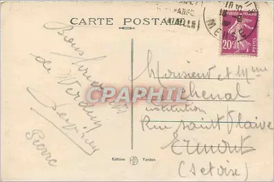 Douaumont — O Soldado da Justiça — Obra do escultor Descatoire — Verso