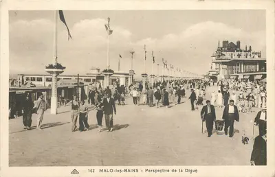 MALO-les-BAINS — Perspectiva da Digue — editor CPAPHIL n°142