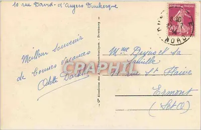 MALO-les-BAINS — Perspectiva da Digue — editor CPAPHIL n°142 — Verso