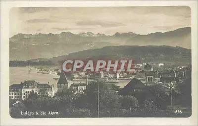 Lucerna & as Alpes — vista panorâmica — série 528