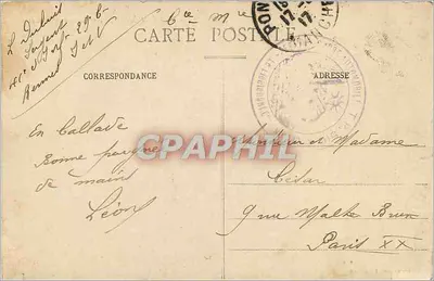 Mont-Saint-Michel — Wóz Genets — J.P. 26 — Wydanie specjalne w Abbadii — Rewers