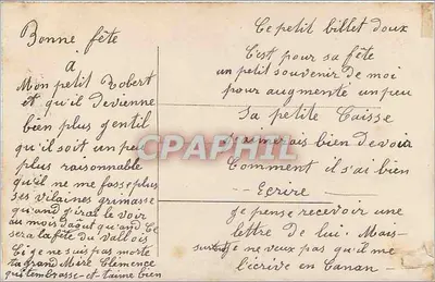 Criança com buquê e cesta de flores — editor Mauss n°653 — Verso