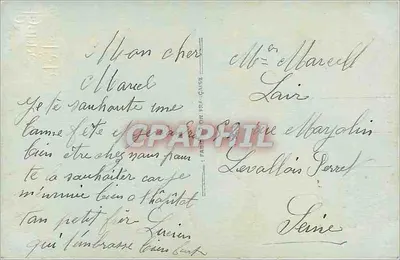 Mädchen mit Blumenstrauß — Frohe Geburtstagskarte — Verlag A. 4946 — Rückseite