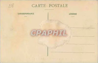 Castelo de Anet — Imposto da Porta Principal — Ch. Foucault, editor, Dreux — Verso