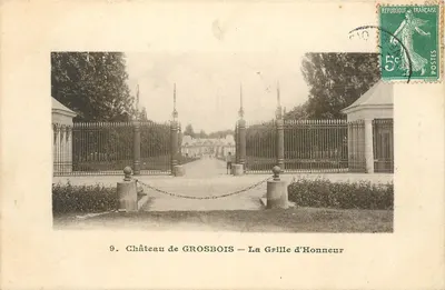 Castelo de GROSBOIS — A Grade de Honra — M. Malard editor Yvrac, S.-et-O