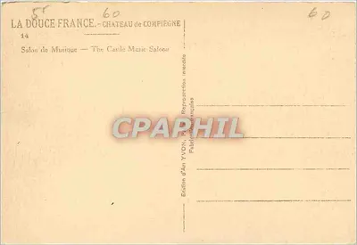 Castelo de Compiègne — Salão de Música — Edição d'Art YVON — Verso
