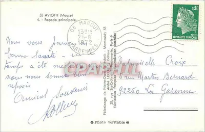 Kościół Najświętszej Maryi Panny z Avioth — Frontalna fasada — André LECOINTRE, wydawca, n°4 — Rewers