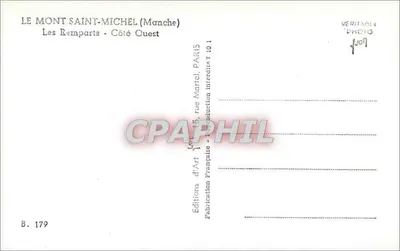Widok na Zamek Świętego Michała (Manche) — Zamek — Wydawnictwo Art Martel, Paryż — Rewers