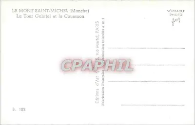 Mont Saint-Michel (Manche) — La Tour Gabriel und der Couesnon — Éditions d'Art Martel, Paris — Rückseite