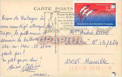Quiberon — Fort-Maria — Przylądek w dniu burzy — n°792 — Rewers