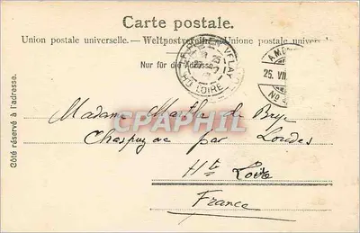 Genève et le Mont Blanc — vue du lac et du pont — C.T. & Cie, à G., n°149 — Verso