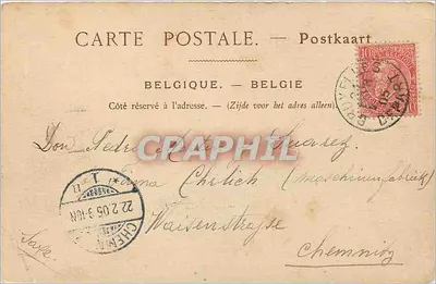 Bruxelas — Casa Flamenga — Collections ND. Fot. 68, rue de Bruxelles — Verso