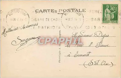 Poitiers – Rochers du Porteau – A. B. — Rewers