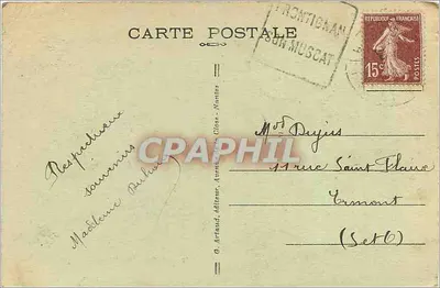 Sète — Entrada do Môle — G. Artaud, editor, n°70 — Verso