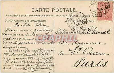 Dinan — La Rance, uitzicht genomen vanaf het Engelse Tuin — G. F. — Achterkant