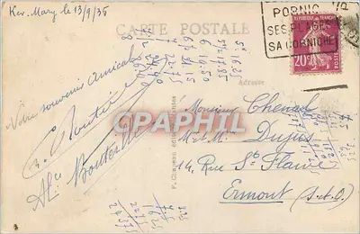 PORNIC (Loire-Inf.) — A Costa e a Praia da Noëveillard em Sainte-Marie — F. Clapen editores — Verso
