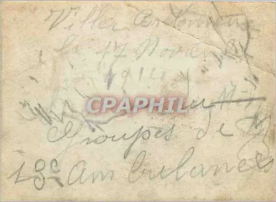 Groep soldaten — Viller (Condroz) — gedateerd 14 november 1914 — Achterkant