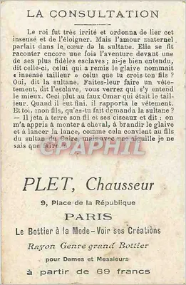 O Falso Príncipe — O Conselho — Série 5446.4, Plet, Chausseur, Paris — Verso