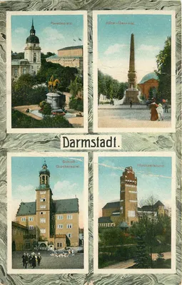 Bilhete postal antigo Darmstadt