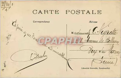 Het Kasteel van Rombouillet en het Grote Kanaal — 26. — Librairie Nouvelle, Rambouillet — Achterkant