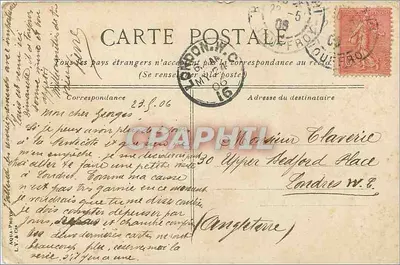 Bois de Boulogne — Uma Cascata — editor desconhecido, n°9 — Verso