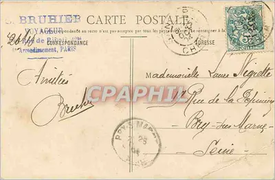 SANCERRE - St-Satur — widok mostu zwieszczonego i zamku na wzgórzu — wydawca A.B.&C. - Nancy — Rewers