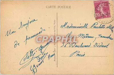 Vichy - O Golfe — Editor Ideal, n° 428 — Verso