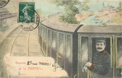 Tramway em Siblic - Soldado em uniforme — editor não visível, número de série não legível