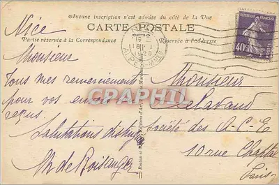La Côte d'Azur — Kwiatowy ogród — Wydawnictwo Sztuki, Nice, n° 166 — Rewers