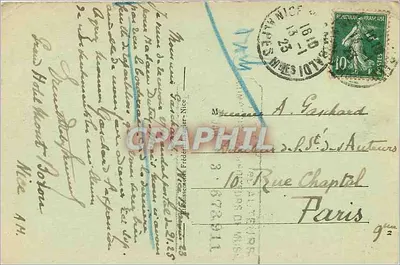 Nice — Um Canto do Jardim Albert Ier — Editor L. L. (n° 61) — Verso