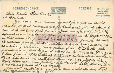 Cannes — Os novos Jardins da Croisette e os Hotéis — Adia — Verso