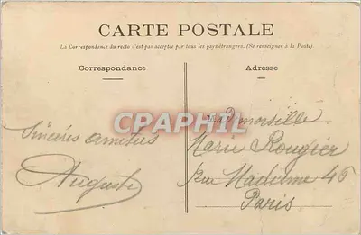 Bilhete postal antigo Lencloitre Vienne o Hotel de ville — Verso
