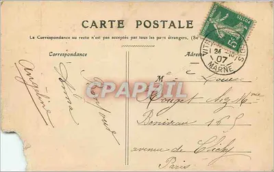Vitry-le-François — Igreja de Nossa Senhora — E. Legeret, editor — Verso