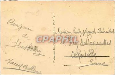 Strasbourg - Ewangelicki kościół św. Pawła i katedra — wydawca nieznany, nr serii 349 — Rewers