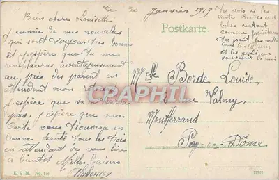 Ruina Ehrenfels — Ruiny zamku nad brzegami Renu — wydawca R.S.M. n° 506 — Rewers