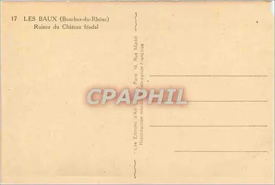 Les Baux (Bouches-du-Rhône) — Ruínas do Castelo Feudal — Éditions d'Art françaises — Verso