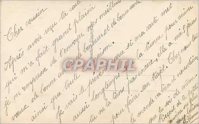 Mulher de pele de animal segurando um buquê — 'Heureuse Année' — Editor E. C. n° 961 — Verso