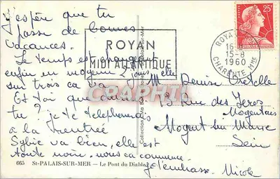 Most Czarnego Diabła — Royan — Wydawca: Midi Antique, nr 665 — Rewers
